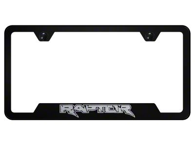 Raptor License Plate Frame; Black (Universal; Some Adaptation May Be Required)