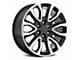 Raptor Style Gloss Black Machined 6-Lug Wheel; 20x9; 30mm Offset (22-24 Bronco Raptor)