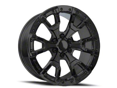 Raptor Style Gloss Black 6-Lug Wheel; 20x9; 20mm Offset (21-24 Bronco, Excluding Raptor)