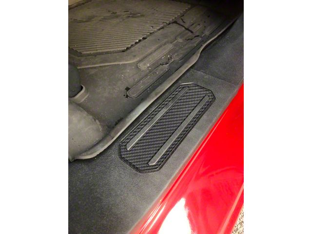 Rear Door Sill Overlays; Domed Carbon Fiber (21-24 Bronco 4-Door)