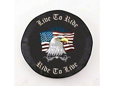 Ride to Live, Live to Ride Spare Tire Cover with Camera Port (21-24 Bronco)