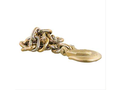Safety Chain with One Clevis Hook; 35-Inch; 24,000 lb.