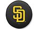 San Diego Padres Spare Tire Cover with Camera Port; Black (21-24 Bronco)