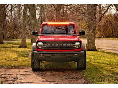 Single 40-Inch Amber LED Light Bar with Roof Mounting Brackets (21-24 Bronco)