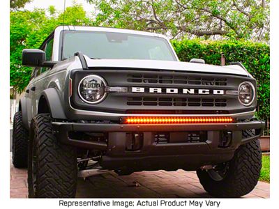 Single 40-Inch White LED Light Bar with Bumper Mounting Brackets (21-24 Bronco w/ Modular Front Bumper)