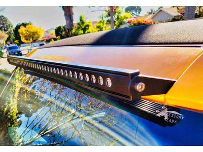 Single 40-Inch White LED Light Bar with Roof Mounting Brackets (21-24 Bronco)