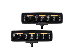 Go Rhino Sixline Blackout Combo Series LED Lights; Spot Beam (Universal; Some Adaptation May Be Required)
