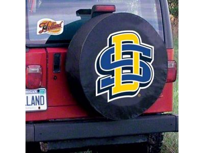 South Dakota State University Spare Tire Cover with Camera Port; Black (21-24 Bronco)
