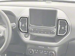 A/C Vent Surround Accent Trim; Domed Carbon Fiber (21-25 Bronco Sport)