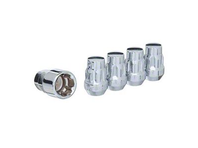 Chrome Acorn Wheel Locks; M12x1.5; Set of 5 (21-25 Bronco Sport)