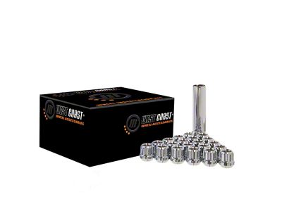 Chrome Open Acorn Spline Lug Nuts; M12x1.5; Set of 24 (21-24 Bronco Sport)