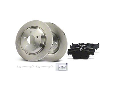 Drilled 5-Lug Brake Rotor and Pad Kit; Rear (21-25 Bronco Sport)