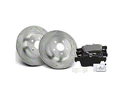 Drilled and Slotted 5-Lug Brake Rotor and Pad Kit; Rear (21-24 Bronco Sport)