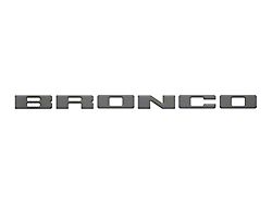 Front Grille Letters Overlays; Carbonized Gray (21-24 Bronco Sport)