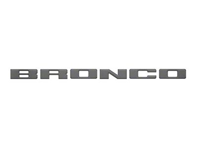 Front Grille Letters Overlays; Carbonized Gray (21-24 Bronco Sport)