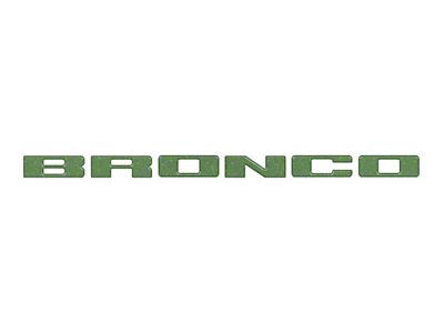 Front Grille Letters Overlays; Eruption Green (21-24 Bronco Sport)