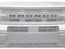 Front Grille Letters Overlays; Forged Carbon Fiber (21-24 Bronco Sport)