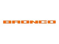 Front Grille Letters Overlays; Gloss Orange (21-24 Bronco Sport)