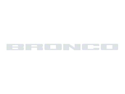 Front Grille Letters Overlays; Gloss White (21-24 Bronco Sport)