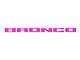 Front Grille Letters Overlays; Hot Pink (21-24 Bronco Sport)