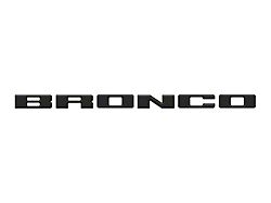 Front Grille Letters Overlays; Matte Black (21-24 Bronco Sport)