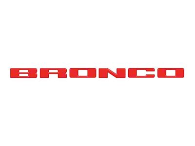 Front Grille Letters Overlays; Race Red (21-24 Bronco Sport)