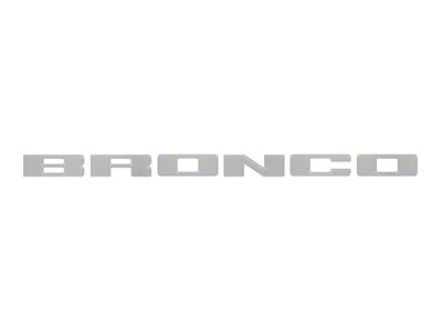 Front Grille Letters Overlays; Turbo Silver (21-24 Bronco Sport)