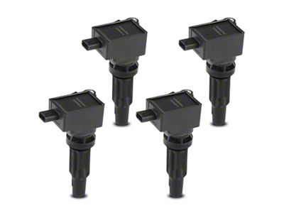 Ignition Coils; Set of Four; Black (21-24 2.0L EcoBoost Bronco Sport)