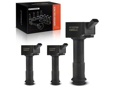 Ignition Coils; Set of Three; Black (21-24 1.5L EcoBoost Bronco Sport)