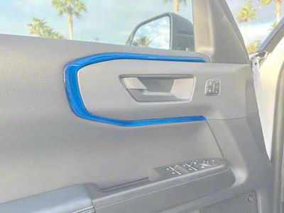 Interior Door Accent Overlays; Forged Carbon Fiber (21-24 Bronco Sport)