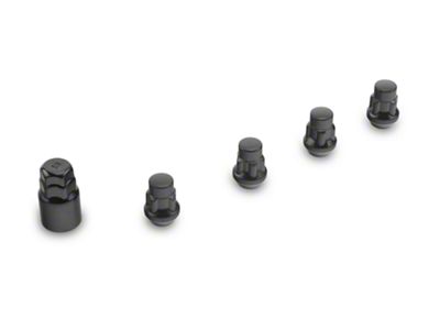 Locks with Key for Black Acorn Lug Nuts; 12mm x 1.5 (21-25 Bronco Sport)