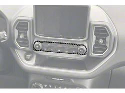 Radio Accent Trim; Domed Carbon Fiber (21-25 Bronco Sport)