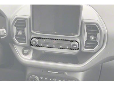 Radio Accent Trim; Forged Carbon Fiber (21-24 Bronco Sport)