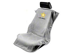 Seat Towel with Army Logo; Gray (Universal; Some Adaptation May Be Required)