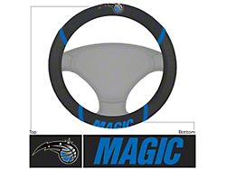 Steering Wheel Cover with Orlando Magic Logo; Black (Universal; Some Adaptation May Be Required)