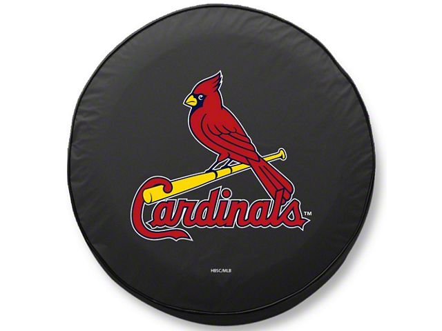 St. Louis Cardinals Spare Tire Cover with Camera Port; Black (21-24 Bronco)