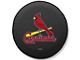 St. Louis Cardinals Spare Tire Cover with Camera Port; Black (21-24 Bronco)