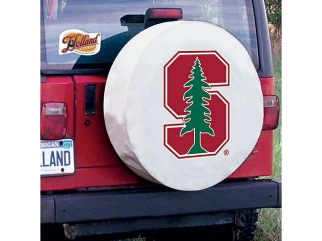 Stanford University Spare Tire Cover with Camera Port; White (21-24 Bronco)