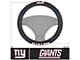 Steering Wheel Cover with New York Giants Logo; Black (Universal; Some Adaptation May Be Required)