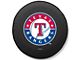 Texas Rangers Spare Tire Cover with Camera Port; Black (21-24 Bronco)