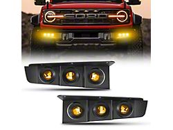 Triple LED Fog Light Kit; Yellow (21-25 Bronco w/ Modular Front Bumper)