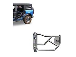 Tubular Rear Doors; Black (21-24 Bronco 4-Door)