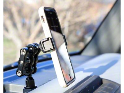 Universal Large Phone Mount; Black (21-24 Bronco)