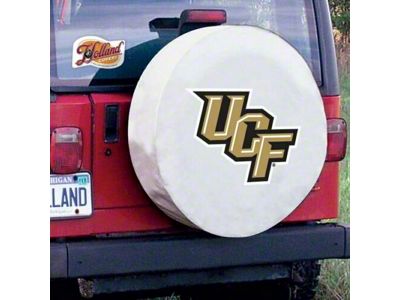 University of Central Florida Spare Tire Cover with Camera Port; White (21-24 Bronco)