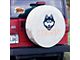 University of Connecticut Spare Tire Cover with Camera Port; White (21-24 Bronco)