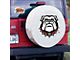 University of Georgia Bull Dog Spare Tire Cover with Camera Port; White (21-24 Bronco)