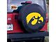 University of Iowa Spare Tire Cover with Camera Port; Black (21-24 Bronco)