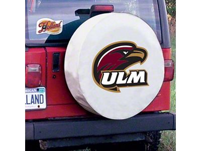 University of Louisiana at Monroe Cardinal Spare Tire Cover with Camera Port; White (21-24 Bronco)