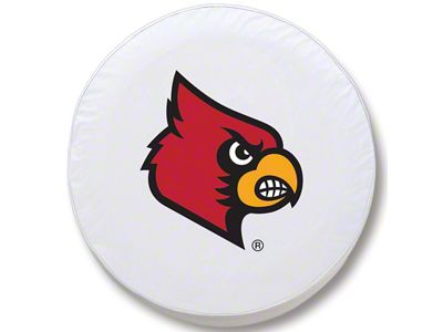 University of Louisville Spare Tire Cover with Camera Port; White (21-24 Bronco)