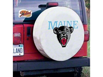 University of Maine Spare Tire Cover with Camera Port; White (21-24 Bronco)